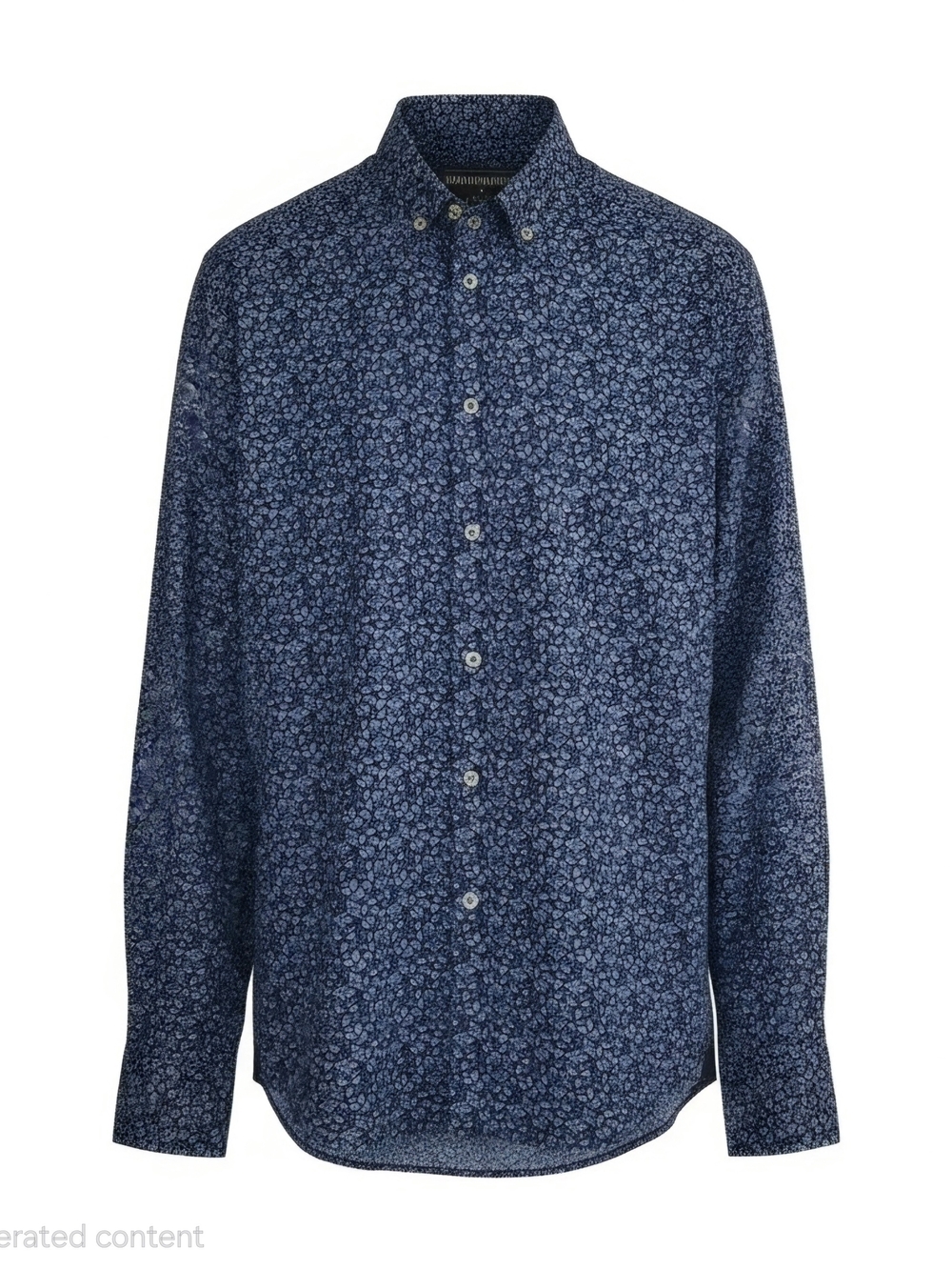 International Report Men's Navy Floral Button-Down Shirt Size Medium